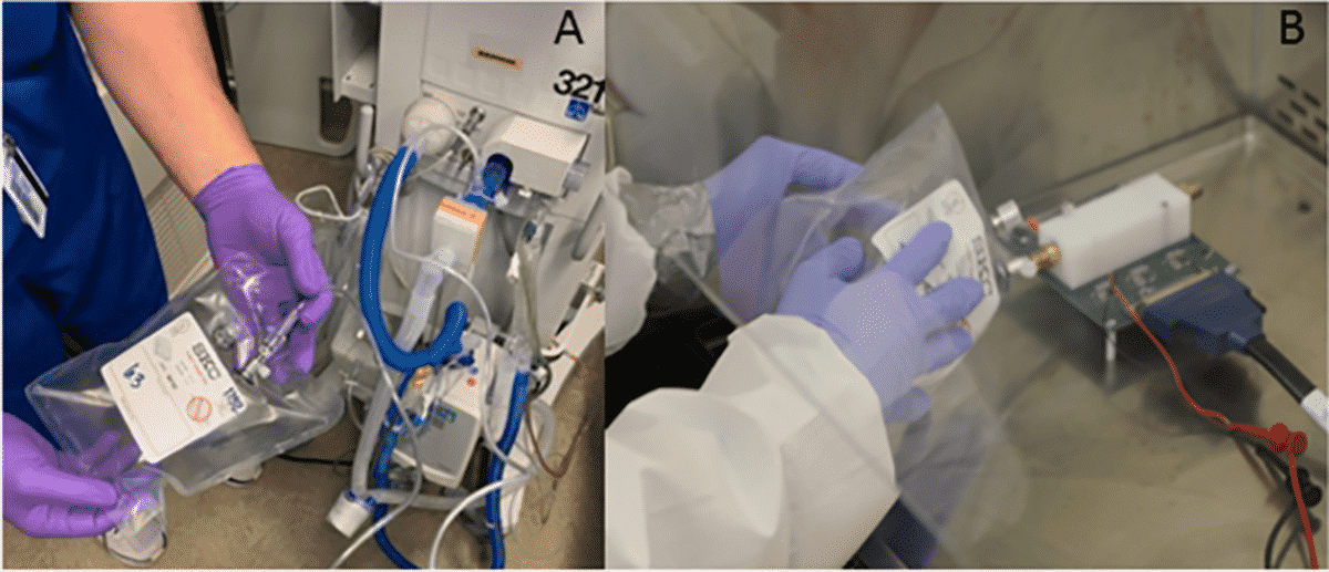 Experimental Breathalyzer Test for COVID-19