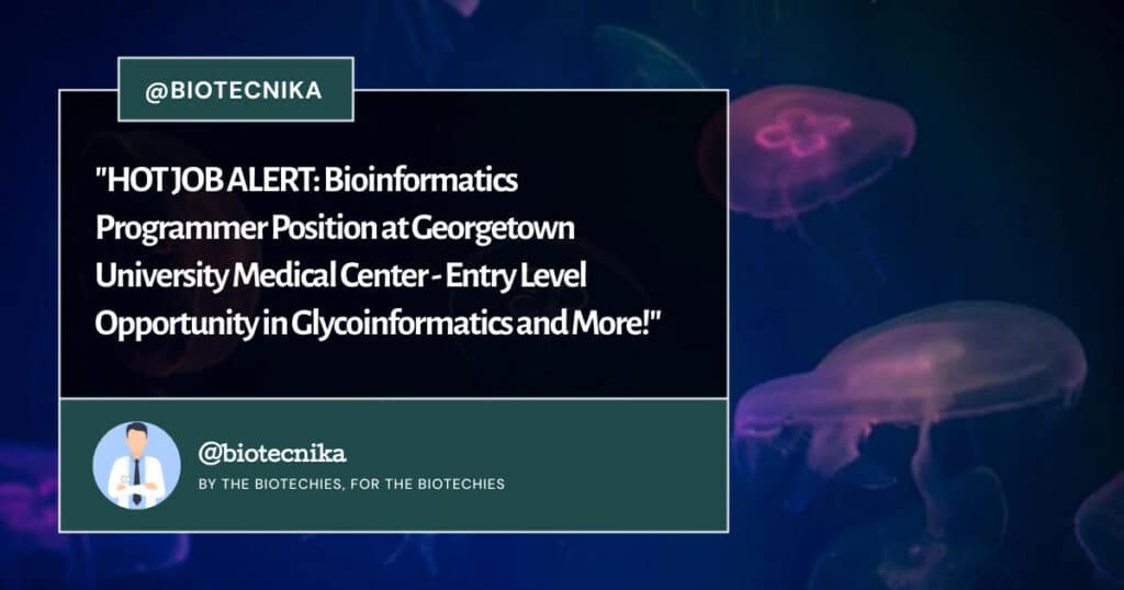 Bioinformatics Programmer Position at University Medical