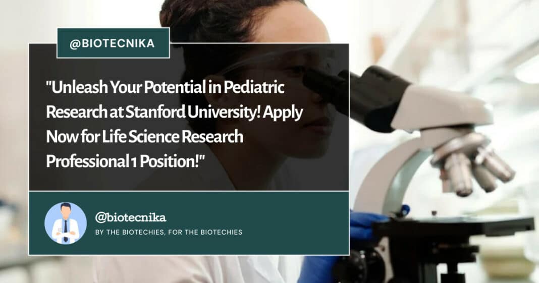 Stanford University Life Sciences Research Job Apply Online